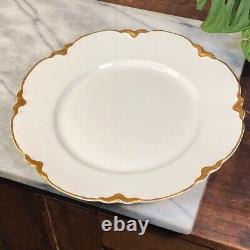 Johnson Bros Chantilly Gold 10 Dinner Plate Gold Trim China England Set of 9