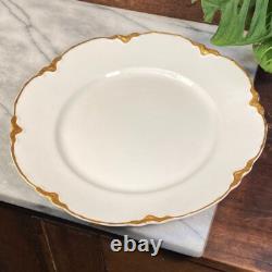 Johnson Bros Chantilly Gold 10 Dinner Plate Gold Trim China England Set of 9