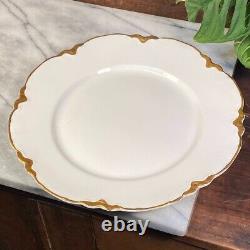 Johnson Bros Chantilly Gold 10 Dinner Plate Gold Trim China England Set of 9