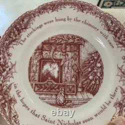 Johnson Bros China Christmas'Twas The Night England 1883 2-5pc Place Settings