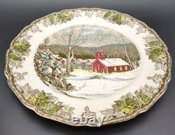 Johnson Bros China FRIENDLY VILLAGE SCHOOL HOUSE Lot of 12 Dinner Plates 10