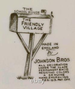Johnson Bros China FRIENDLY VILLAGE SCHOOL HOUSE Lot of 12 Dinner Plates 10