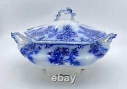 Johnson Bros. Claremont Flow Blue Soup Tureen Exc. Cond