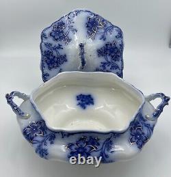 Johnson Bros. Claremont Flow Blue Soup Tureen Exc. Cond