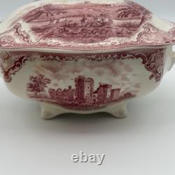 Johnson Bros Classic Old Britain Castles Pattern Pink Soup Tureen-no Ladle