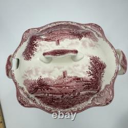 Johnson Bros Classic Old Britain Castles Pattern Pink Soup Tureen-no Ladle