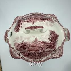 Johnson Bros Classic Old Britain Castles Pattern Pink Soup Tureen-no Ladle