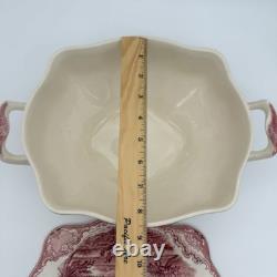 Johnson Bros Classic Old Britain Castles Pattern Pink Soup Tureen-no Ladle