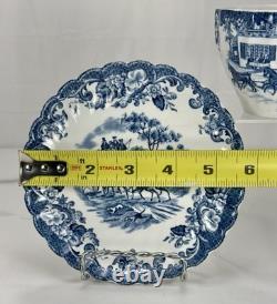 Johnson Bros Coaching Scenes 8 Pc Set 2 Place Settings England Blue Transferware