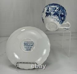 Johnson Bros Coaching Scenes 8 Pc Set 2 Place Settings England Blue Transferware