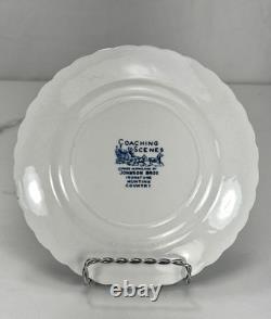 Johnson Bros Coaching Scenes 8 Pc Set 2 Place Settings England Blue Transferware
