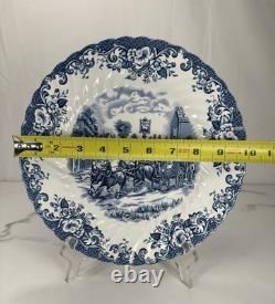 Johnson Bros Coaching Scenes 8 Pc Set 2 Place Settings England Blue Transferware