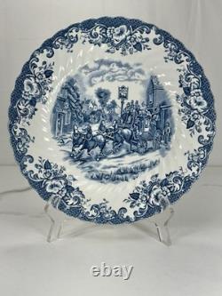 Johnson Bros Coaching Scenes 8 Pc Set 2 Place Settings England Blue Transferware Johnson Bros Coaching Scenes 8 Pc Set 2 Place Settings England Blue Transferware