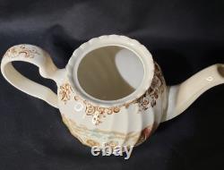 Johnson Bros Coaching Scenes Brown Coffee Pot & Lid Brown/Multi Colored