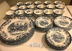Johnson Bros Coaching Scenes (Dinner Plates)(Cup & Saucer Sets) Lot