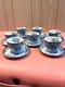 Johnson Bros Coaching Scenes Hunting Ironstone Blue/white Cup & Saucer Set 14p