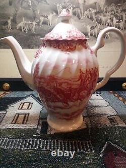 Johnson Bros Coaching Scenes. Large Teapot/Coffee Pot. With Original Back stamp