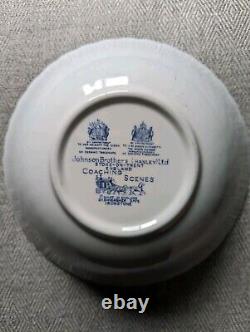 Johnson Bros Coaching Scenes Plates, Bowl, and Tea Cups