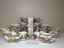 Johnson Bros Coffee Mug Tea Cup Set (36 Pieces) With Creamer And Sugar Bowl & Lid