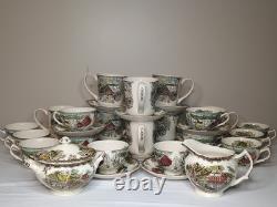 Johnson Bros Coffee Mug Tea Cup Set (36 Pieces) With Creamer And Sugar Bowl & Lid