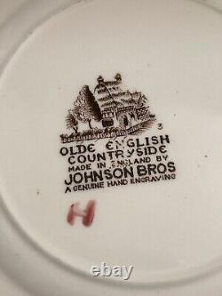 Johnson Bros Dinner 12 Bread & Butter Plates Olde English Countryside VTG