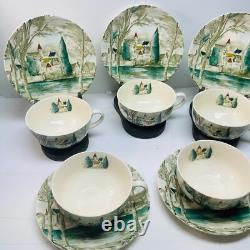 Johnson Bros Dream TownLot of 5 Sets of 8oz Cup & Saucer (10 pieces) Vintage
