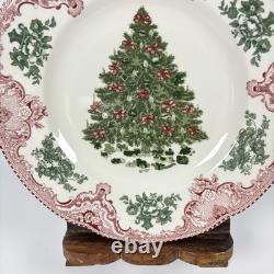 Johnson Bros England 1883 Old Britain Castles Christmas Tree Dinner Plate 10.5