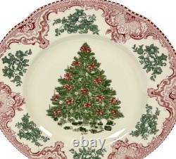 Johnson Bros England 1883 Old Britain Castles Christmas Tree Dinner Plate 10.5