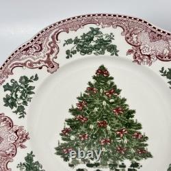 Johnson Bros England 1883 Old Britain Castles Christmas Tree Dinner Plate 10.5