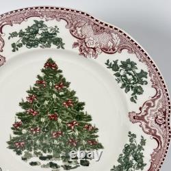 Johnson Bros England 1883 Old Britain Castles Christmas Tree Dinner Plate 10.5
