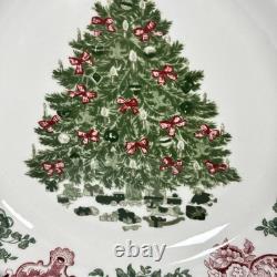 Johnson Bros England 1883 Old Britain Castles Christmas Tree Dinner Plate 10.5