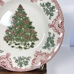 Johnson Bros England 1883 Old Britain Castles Christmas Tree Dinner Plate 10.5