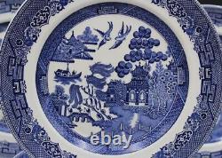 Johnson Bros England 1883 Set of 10 Dinner Plates Willow Pattern 10