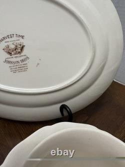 Johnson Bros. England 1940's Harvest Time Fruit Pattern Dinner Plate-Set of 26