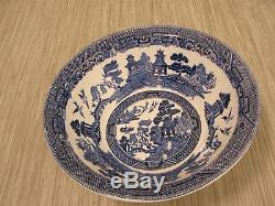 Johnson Bros England Blue Willow Earthware 46 Piece Set Plate Bowl Cup Saucer