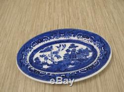 Johnson Bros England Blue Willow Earthware 46 Piece Set Plate Bowl Cup Saucer