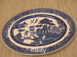 Johnson Bros England Blue Willow Earthware 46 Piece Set Plate Bowl Cup Saucer