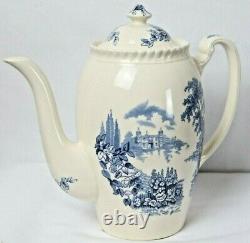 Johnson Bros. England Castle On The Lake Hand Engraved Teapot