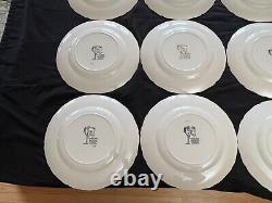 Johnson Bros England Friendly Village Dinner Plates Schoolhouse Lot of 12