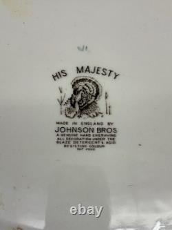 Johnson Bros England His Majesty Large Oval Serving Platter / Turkey 20x 16