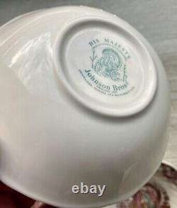 Johnson Bros England His Majesty Turkey 2 3/8 Cup & Saucer Sets 15 Piece VG+