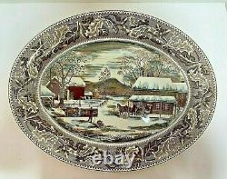 Johnson Bros. England Home For Thanksgiving Historic America Oval Tray