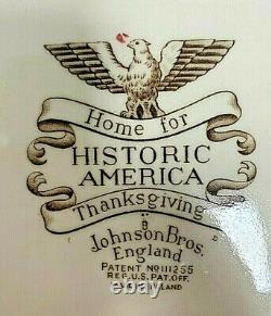 Johnson Bros. England Home For Thanksgiving Historic America Oval Tray