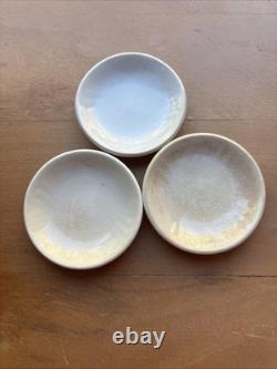 Johnson Bros England Ironstone Butter Pats 3 Staining Crazing Set of 3 Antique