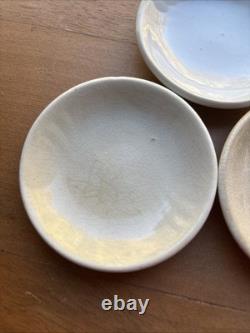 Johnson Bros England Ironstone Butter Pats 3 Staining Crazing Set of 3 Antique