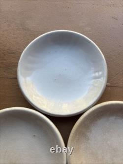 Johnson Bros England Ironstone Butter Pats 3 Staining Crazing Set of 3 Antique