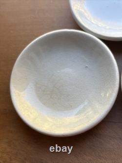 Johnson Bros England Ironstone Butter Pats 3 Staining Crazing Set of 3 Antique