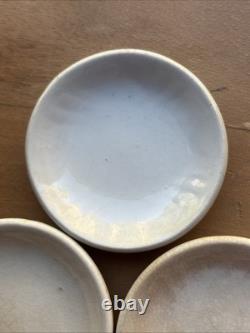 Johnson Bros England Ironstone Butter Pats 3 Staining Crazing Set of 3 Antique