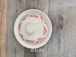 Johnson Bros England Old Britain Castles Warwick Pink Casserole Bowl 2 Qt
