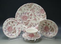 Johnson Bros England Rose Chintz Service For 4 20 Pcs New In Box